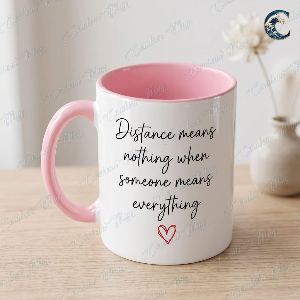 Personalized Long Distance Friendship Mug, Custom State Map Coffee Mug, Miss You Mug, Best Friend Mug, Friendship Map Gift