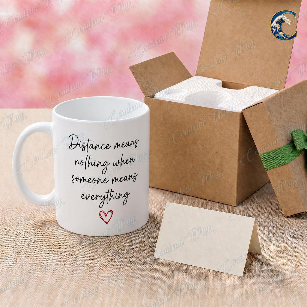 Personalized Long Distance Friendship Mug, Custom State Map Coffee Mug, Miss You Mug, Best Friend Mug, Friendship Map Gift
