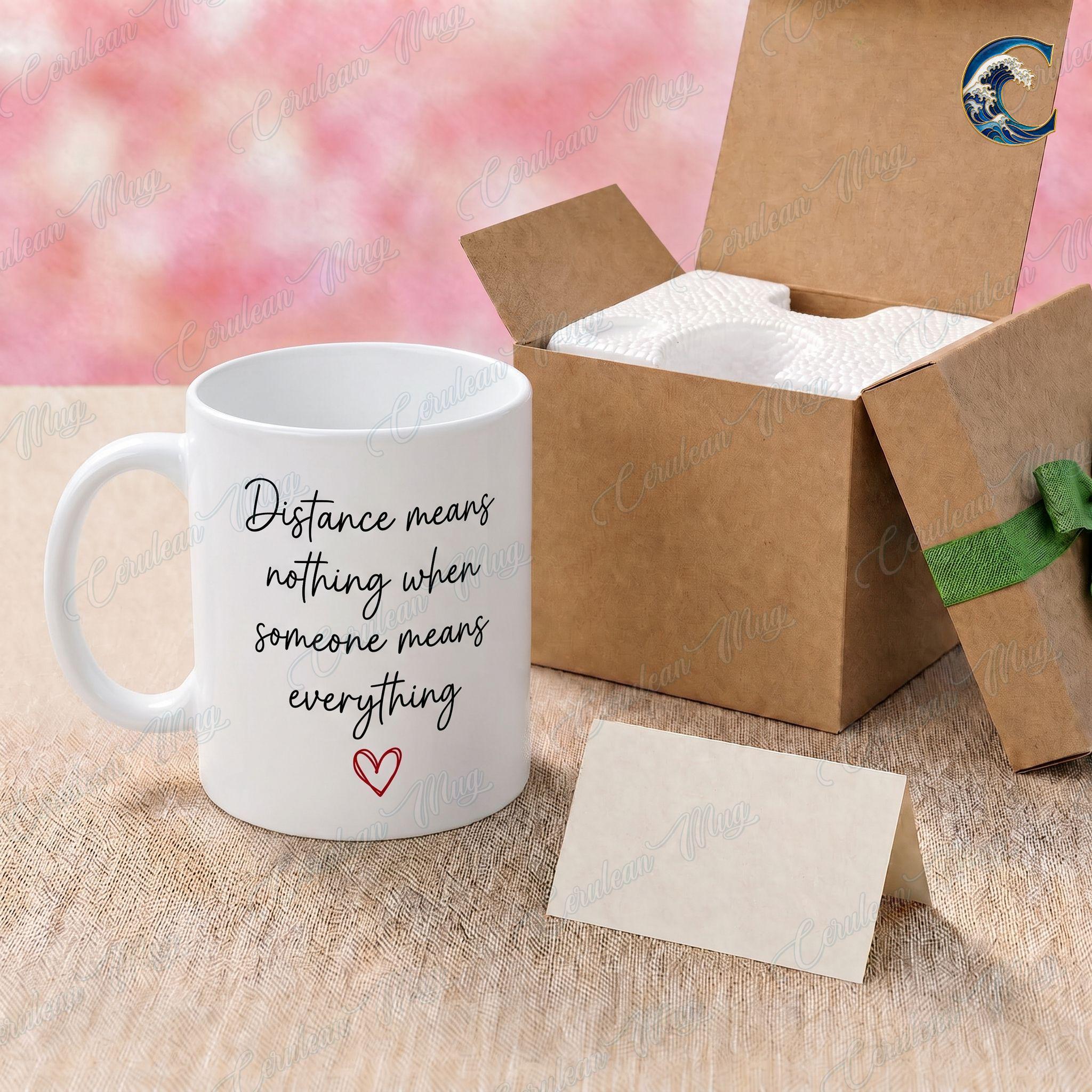 Personalized Long Distance Friendship Mug, Custom State Map Coffee Mug, Miss You Mug, Best Friend Mug, Friendship Map Gift