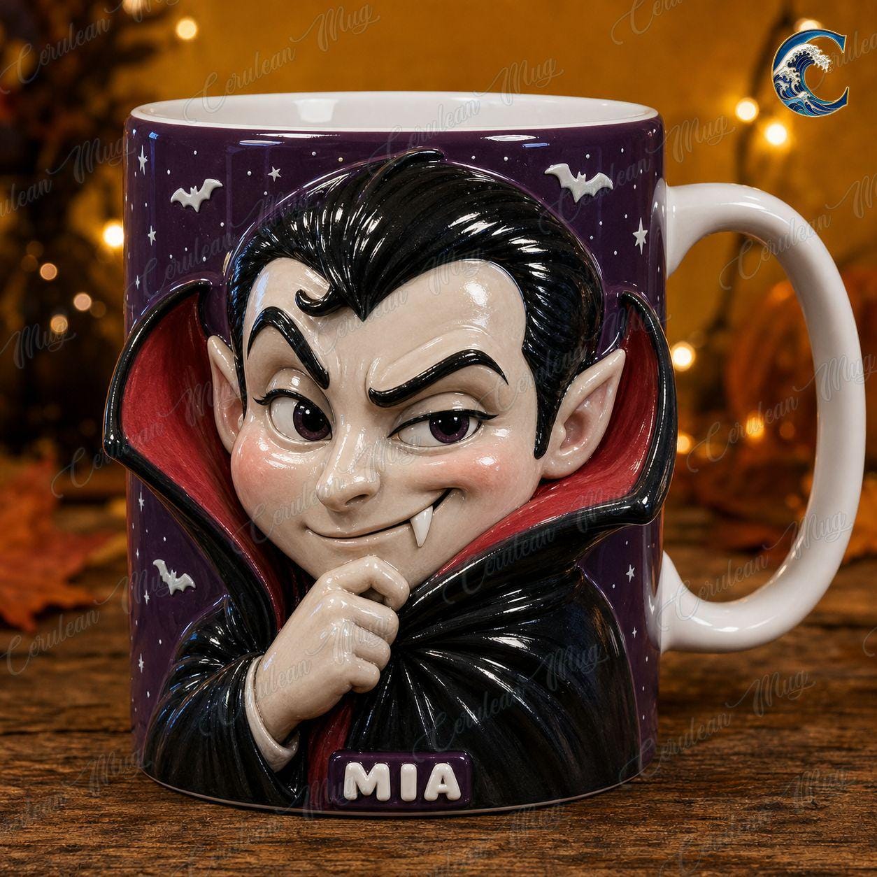 Personalized Halloween Kids Mug, Custom Name Coffee Mug, Pumpkin Ghost Mummy Mug, Vampire Black Cat Mug, Trick or Treat Gift