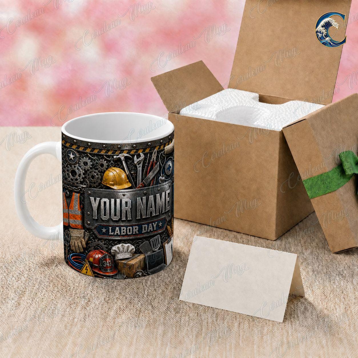 Custom Name Industrial Worker Mug, Multi Trade Labor Day Coffee Mug, Construction Helmet Mug, Professional Tools Mug, Honoring Workers Gift