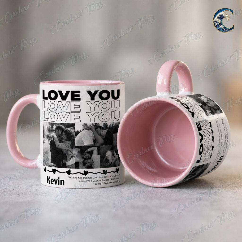 Personalized Boyfriend Mug, Custom Couple Photo Coffee Mug, Love You Mug, Only You Boyfriend Picture Mug, Valentines Day Gift