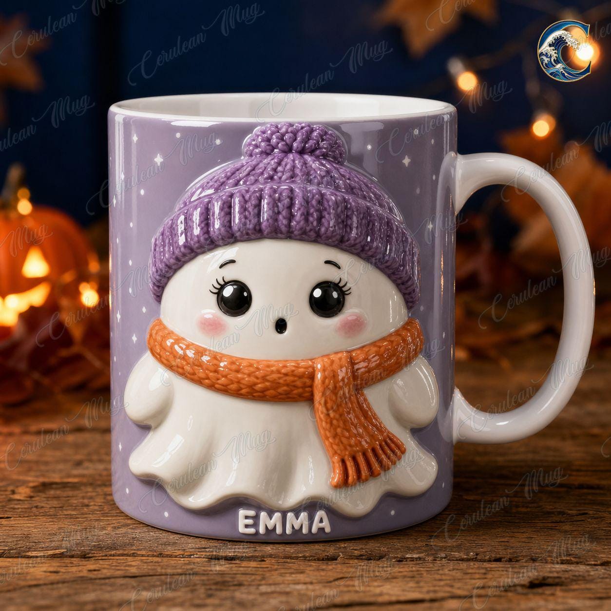 Personalized Halloween Kids Mug, Custom Name Coffee Mug, Pumpkin Ghost Mummy Mug, Vampire Black Cat Mug, Trick or Treat Gift