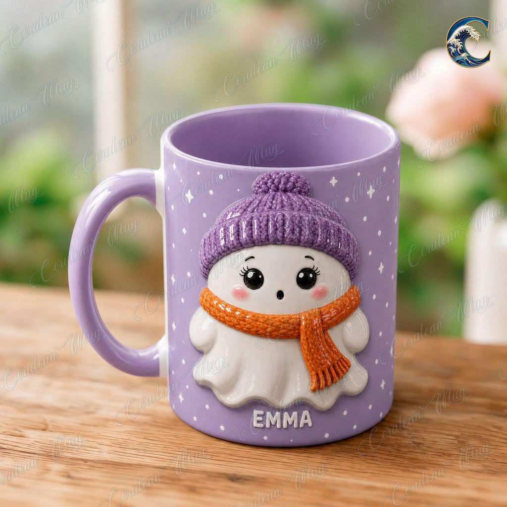 Personalized Halloween Kids Mug, Custom Name Coffee Mug, Pumpkin Ghost Mummy Mug, Vampire Black Cat Mug, Trick or Treat Gift