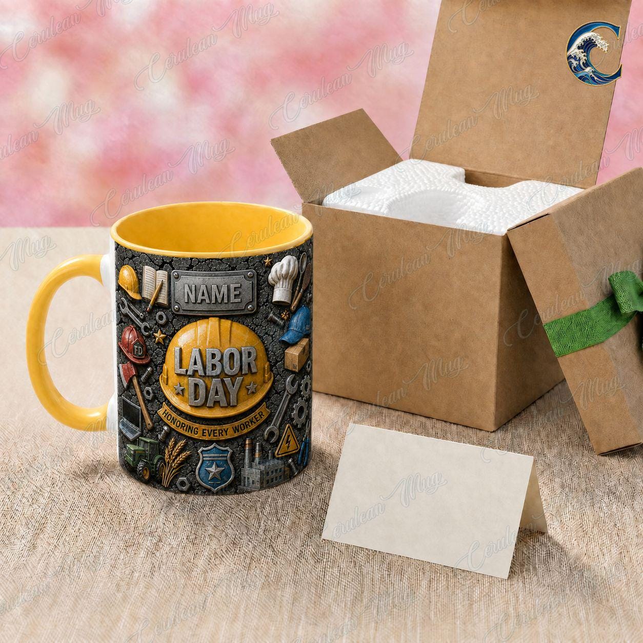 Personalized Labor Day Mug, Custom Name Honoring Workers Coffee Mug, Essential Workers Mug, Blue Collar Worker Mug, Labor Day Gift